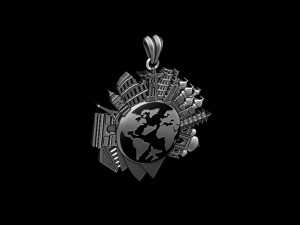 Traveller travel pendant 3Dプリントモデル