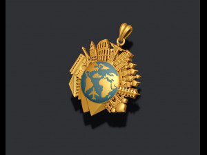 Traveller travel pendant 3Dプリントモデル