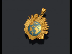 Traveller travel pendant 3D Print Model