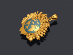 Traveller travel pendant 3Dプリントモデル