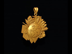 Traveller travel pendant 3Dプリントモデル