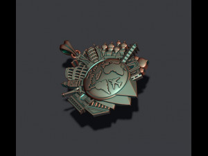 Traveller travel pendant 3Dプリントモデル