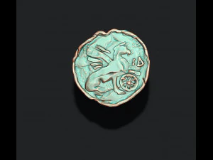 Old coin v6 3D Print Model