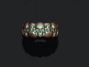 Anel de caveira Modelo de Impressão 3D