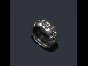 Anel de caveira Modelo de Impressão 3D