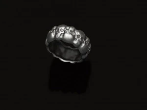 Anel de caveira Modelo de Impressão 3D
