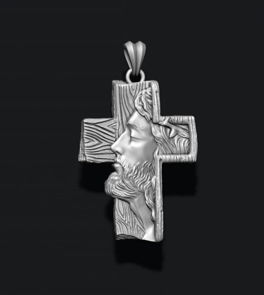 Jesus cross pendant 3D Print Model .c4d .max .obj .3ds .fbx .stl .blend 