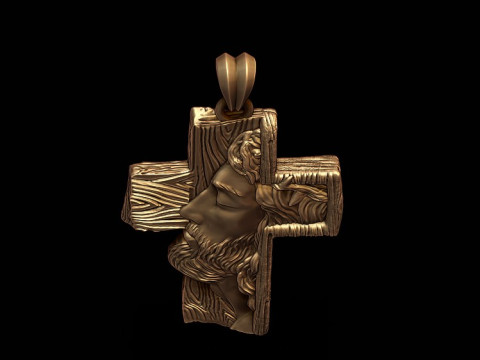 Jesus cross pendant 3D Print Model