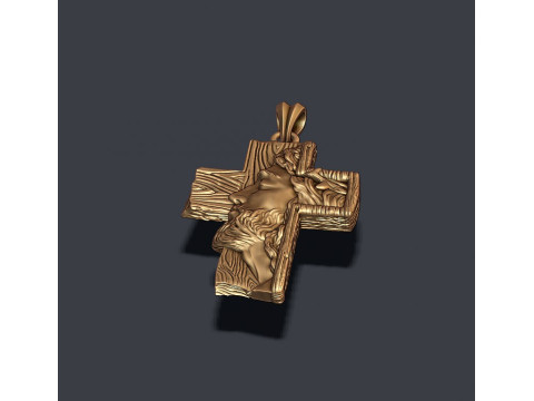 Jesus cross pendant 3D Print Model