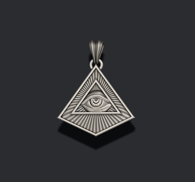 Eye of providence pendant Modello di stampa 3D .c4d .max .obj .3ds .fbx .stl .blend 
