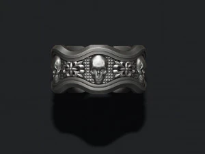 Anello con teschio Modello di stampa 3D