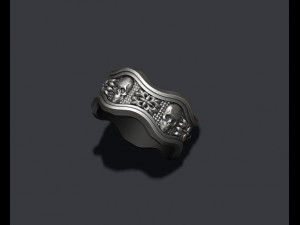 Skull ring 3D Baskı Modeli