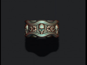 Skull ring 3D Baskı Modeli
