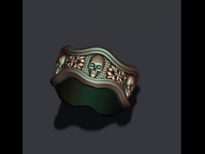 Skull ring 3D Baskı Modeli