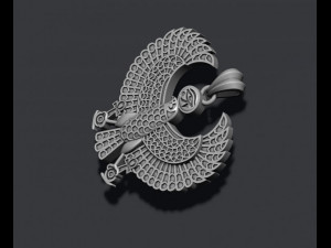 Egyptian Horus Falcon God enamel pendant 3D Print Model