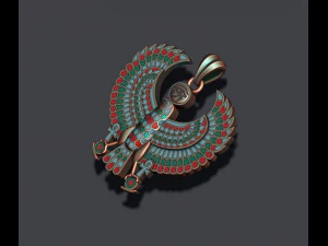 Подвеска с эмалью &laquo;Египетский Бог-Сокол&raquo; 3D Принт Модель