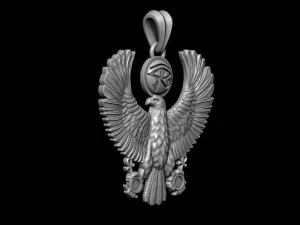 Egyptian Horus Falcon God pendant realistic 3D Print Model