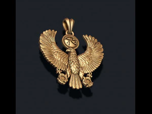 Egyptian Horus Falcon God pendant realistic 3D Print Model