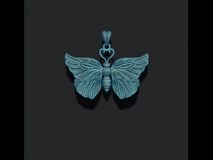 Butterfly pendant 3D 프린트 모델