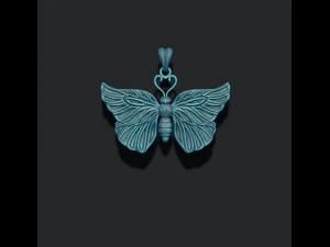 Butterfly pendant 3D Print Model