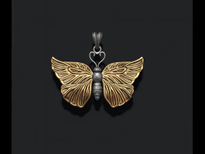 Butterfly pendant 3D Print Model