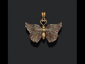 Butterfly pendant 3D 프린트 모델