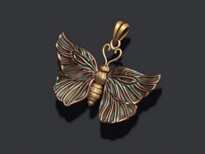 Butterfly pendant 3D 프린트 모델