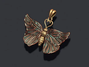 Butterfly pendant 3D Print Model
