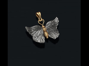 Butterfly pendant 3D 프린트 모델