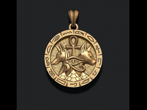 Anubis Bastet pendant 3D 打印模型