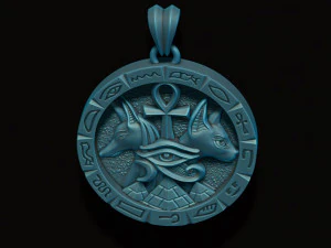 Anubis Bastet pendant 3D Print Model