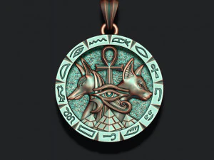 Anubis Bastet pendant 3D Print Model