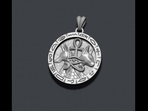 Anubis Bastet pendant 3Dプリントモデル