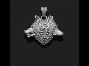 Кулон з головами вовка 3D Принт Модель