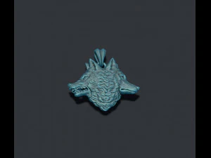 Wolf heads pendant 3D Print Model