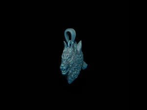 Wolf heads pendant 3D Print Model