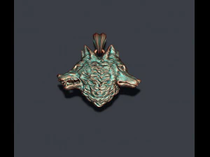 Wolf heads pendant 3D Print Model