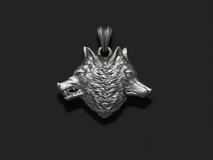 Wolf heads pendant 3D 打印模型