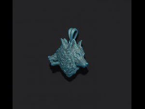 Wolf heads pendant 3D Print Model