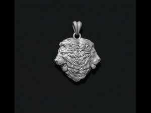 Lion heads pendant 3D Print Model