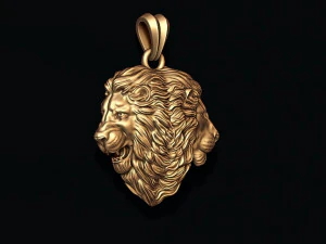 Lion heads pendant 3D Print Model