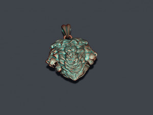 Lion heads pendant Modèles 3D en vedette