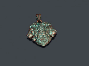Lion heads pendant 3D Print Model