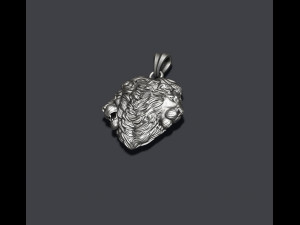 Lion heads pendant Modèles 3D en vedette