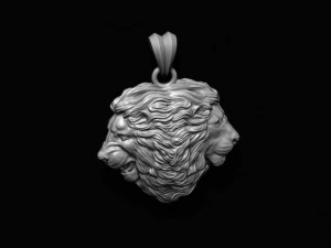 Lion heads pendant 3D Print Model
