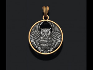 Owl pendant 3D प्रिंट मॉडल