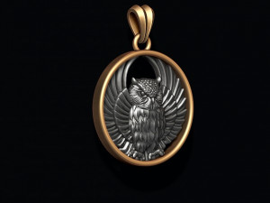 Owl pendant Modèles 3D en vedette