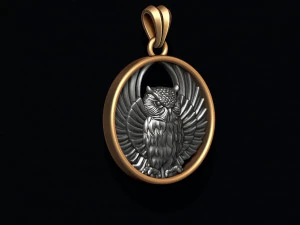 Owl pendant 3D Print Model