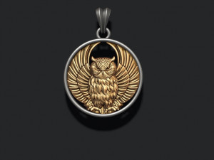 Owl pendant Modèles 3D en vedette