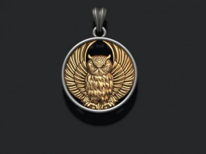Owl pendant 3D Print Model